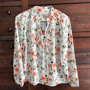 LOFT long-sleeve shirt/blouse. Size XXSP.